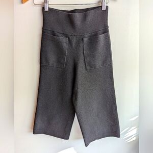 ARITZIA | WILFRED CROPPED HIGH RISE WOOL BLEND BLACK PANTS CULOTTES WOMENS SZ M